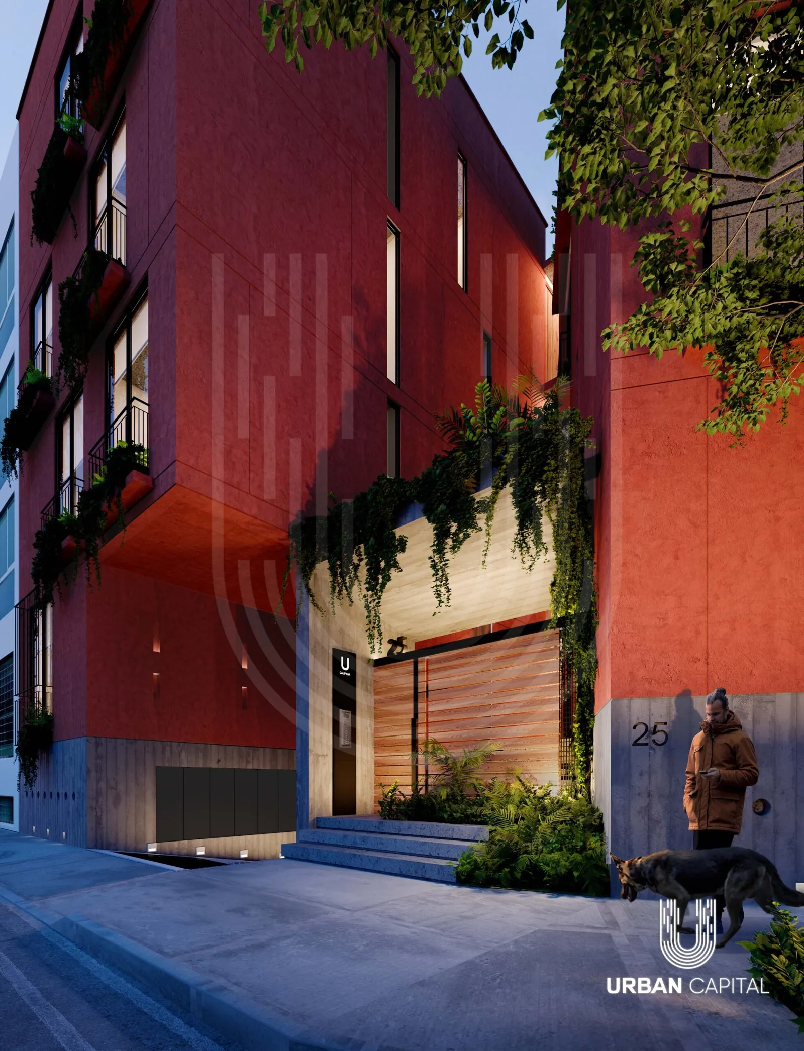 Edificio Campana 25 con cancelería de aluminio y vidrio