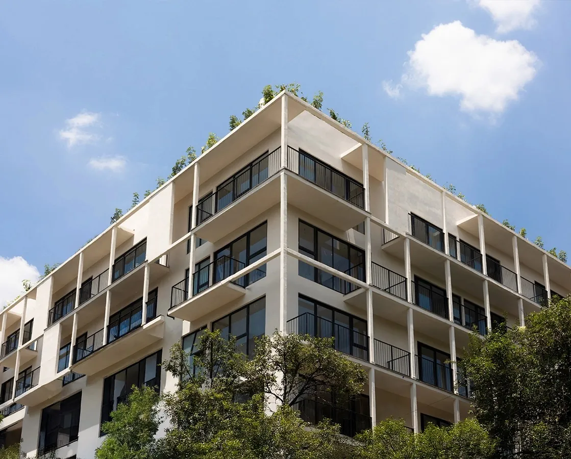 Conjunto Park San Rafael con cancelería de aluminio y vidrio